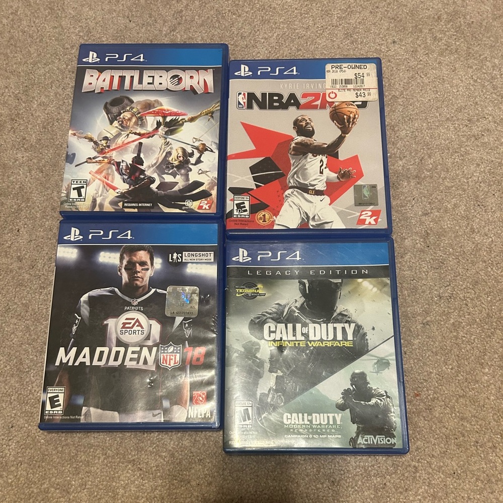 Four ps4 games